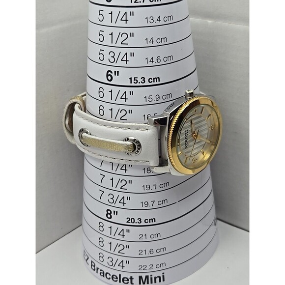 Sperry Top Sider Womens Quartz Watch Bezel White Leather Strap New Battery 5 Atm - Picture 6 of 11